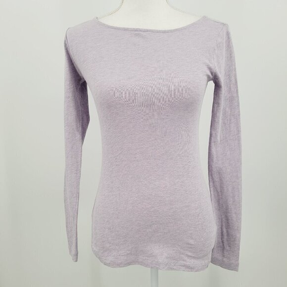 J.Crew Lavender Long Sleeve Painters Tee - Picture 3 of 8
